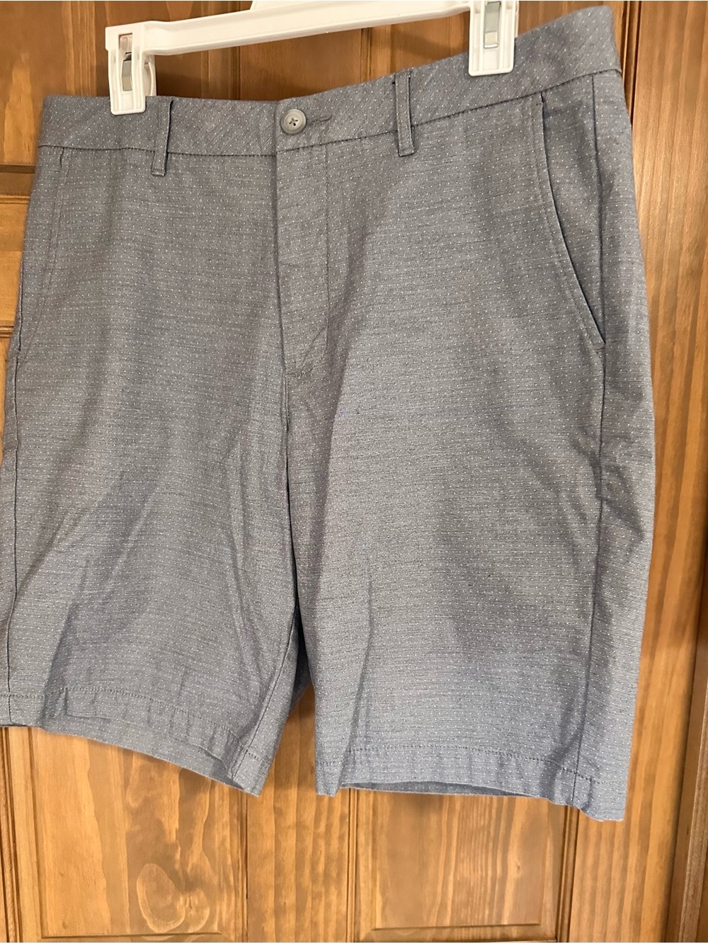 Marc Anthony Blue-Gray Flat Front Shorts